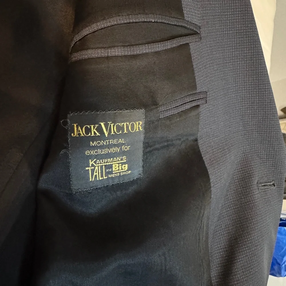 Jack Victor Montreal Mens 46 XL Wool Blazer Jacket Grey big  and Tall